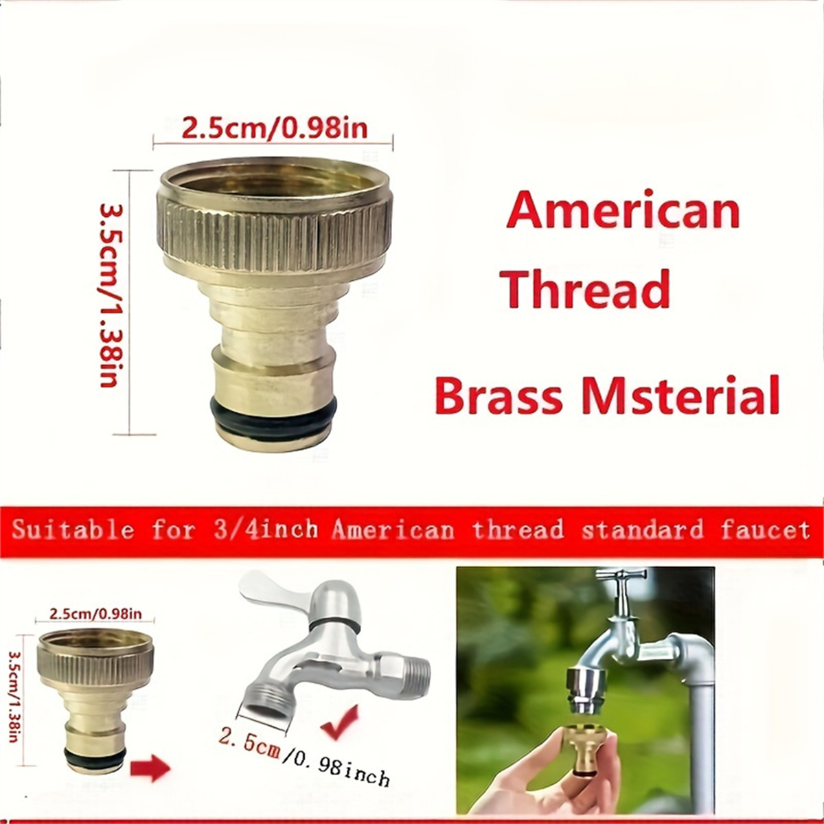 3/4 inch Threaded Garden Water - Compression Fitting Brass review and price