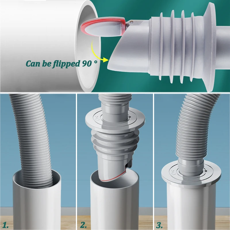 Silicone Bathroom Sewer Seal R - Drain Pipe Clip review and price